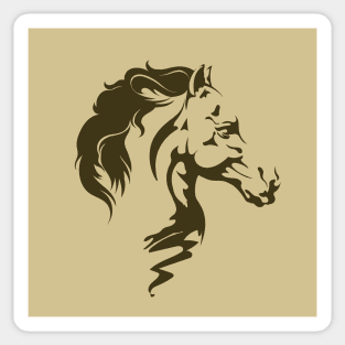 Stallion Hand Drawn in Retro Ink Style Sticker